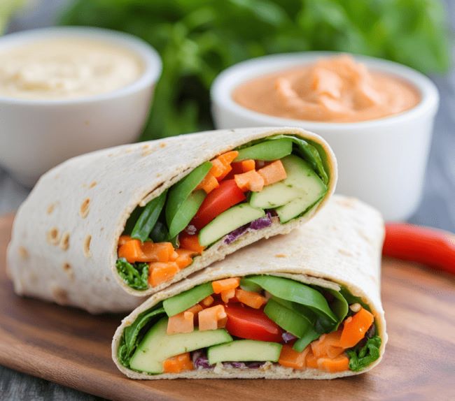 Hummus and Veggie Wrap