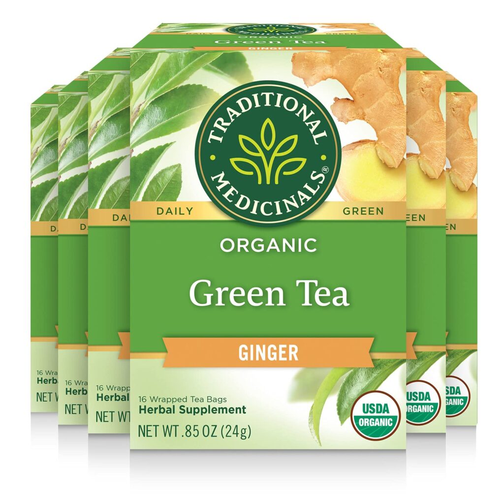 Organic Green Ginger Tea, Promotes Healthy Digestion