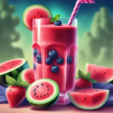 Summer Berry Watermelon Smoothie 🍉
