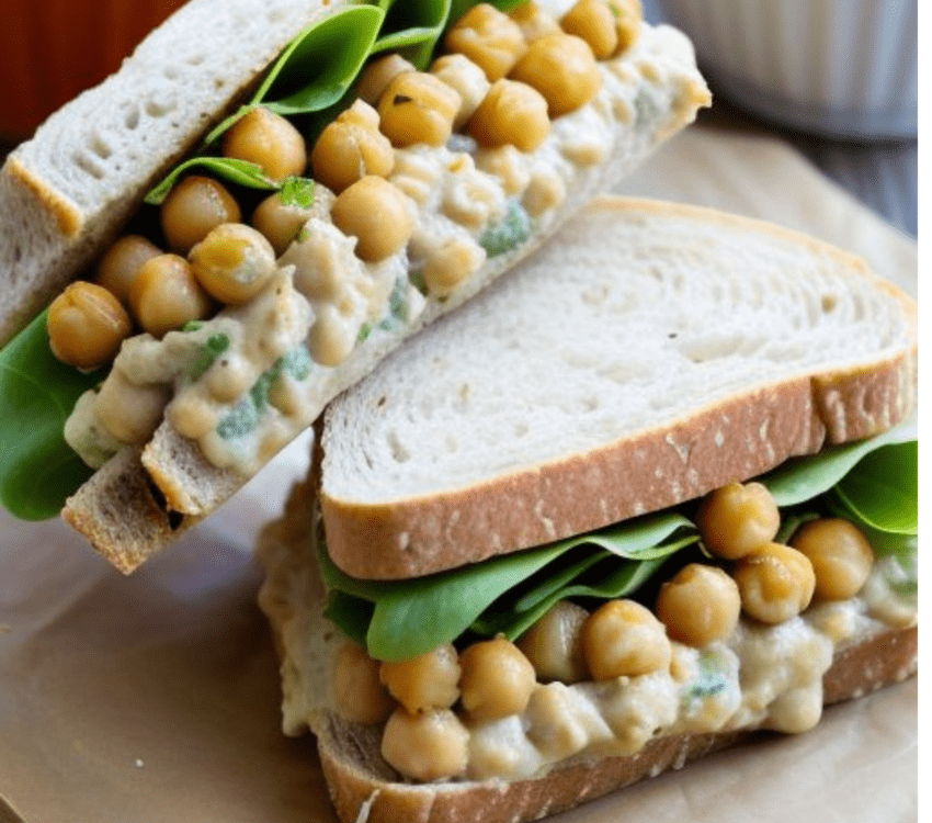 Avocado and Chickpea Sandwich