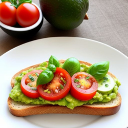 Avocado Toast with Tomato and Basil 