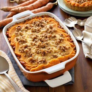 Dump-and-Bake Sweet Potatoes au Gratin Casserole