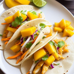 Fish Tacos with Mango Slaw