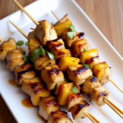 Mango Chicken Skewers 