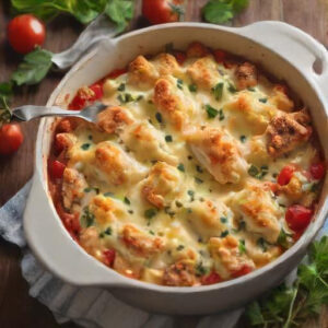 Cheesy Keto Chicken Casserole