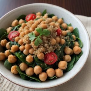 Chickpea and Spinach Bowl