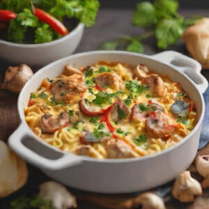 Creamy Keto Chicken Casserole with Mushrooms