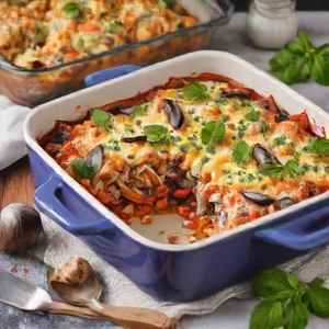 Keto Chicken and Eggplant Casserole