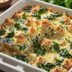 Keto Chicken and Spinach Casserole