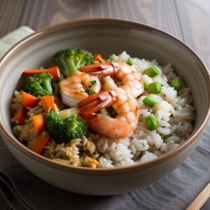  Shrimp and Brown Rice Bowl