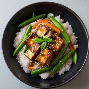 Teriyaki Tofu and Veggie Bowl