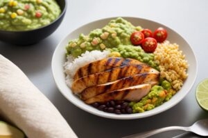 Chicken and Guacamole Burrito Bowl