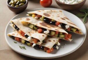 Greek-Inspired Veggie Quesadilla